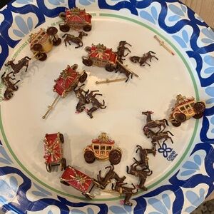 Vintage Walco 1974 panorama ornament parts Christmas carriage